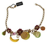 Collar de encanto floral adornado con cristal