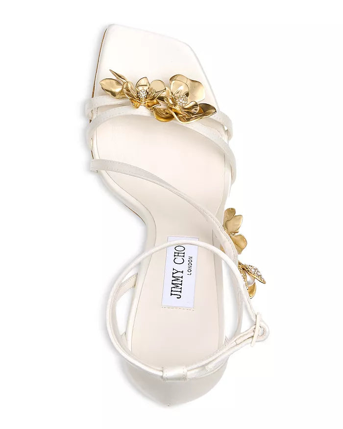 Women's Zea 95 Flower Jewel Satin Sandals