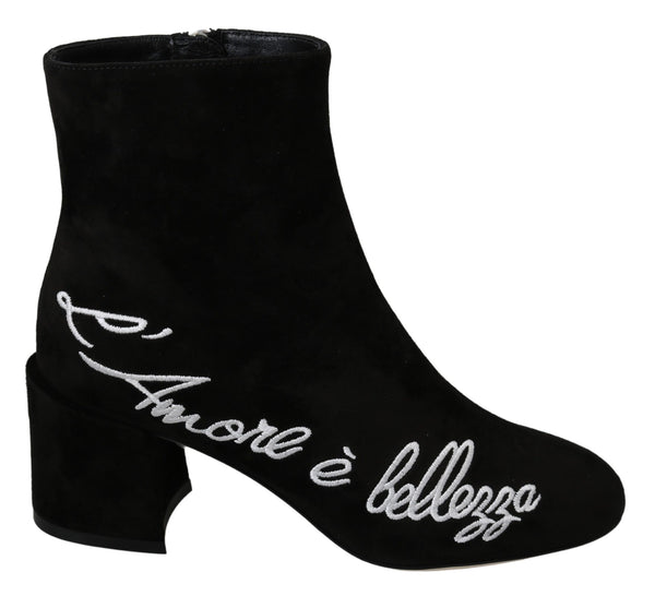 Botas de tobillo bordadas elegantes