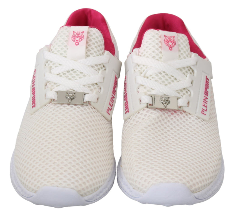 Zapatillas blancas becky blancas con acentos rosados