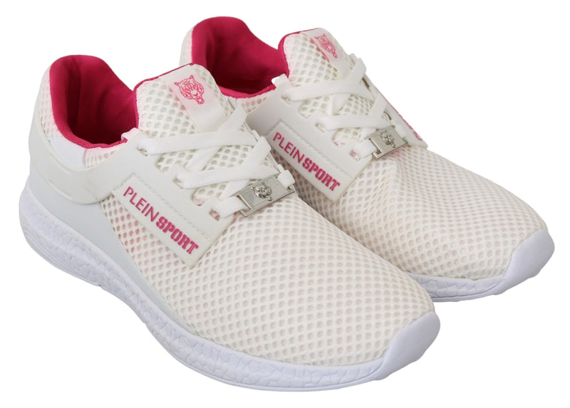 Sneaker Becky bianche chic con accenti rosa