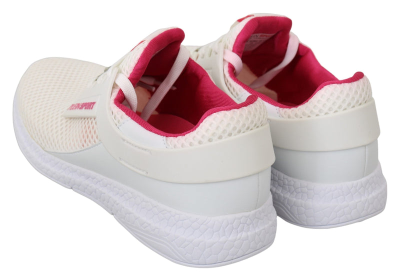 Zapatillas blancas becky blancas con acentos rosados