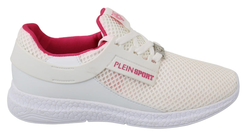 Zapatillas blancas becky blancas con acentos rosados