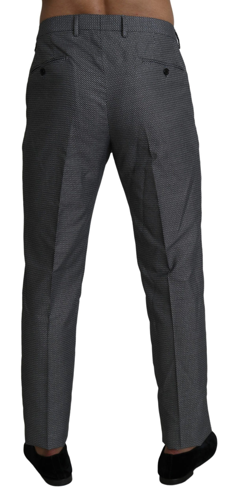 Elegante graue schlanke Fit -Kleiderhose