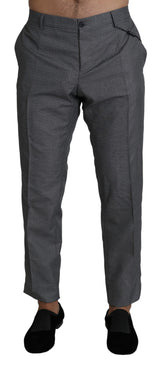 Elegante graue schlanke Fit -Kleiderhose