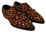 Tiger Match Crystal Embellid Flats