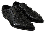 Eleganti scarpe eleganti in pelle di cristallo nero