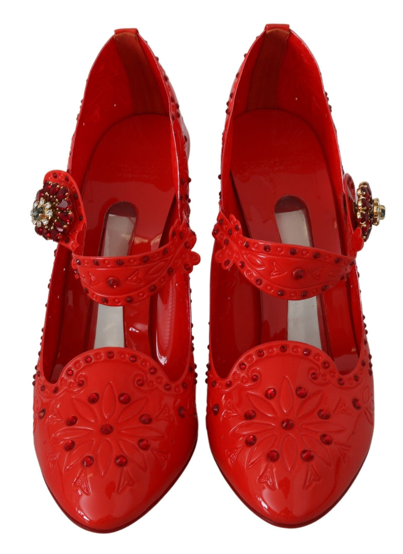 Chic rotes Kristall Cinderella -Pumpen