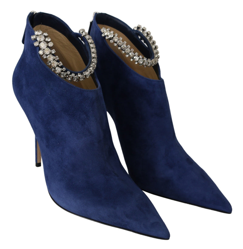 Pop Blue Kristall-Stiefel mit Heeled-Stiefeln