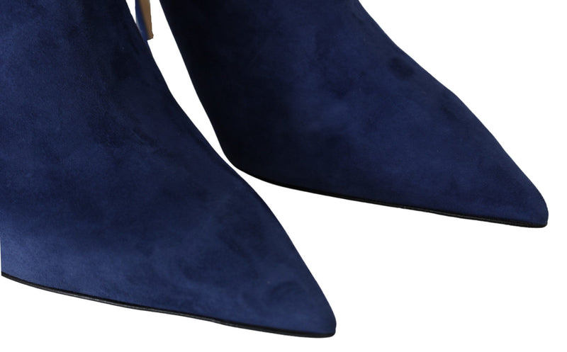 Pop Blue Kristall-Stiefel mit Heeled-Stiefeln