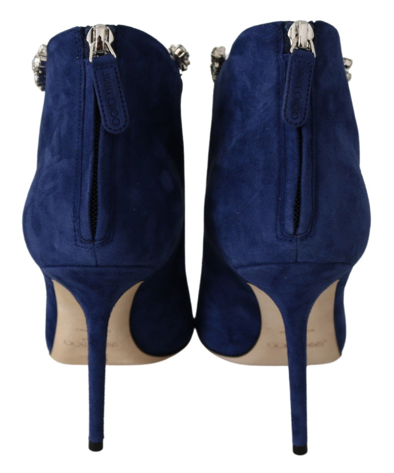 Pop Blue Kristall-Stiefel mit Heeled-Stiefeln