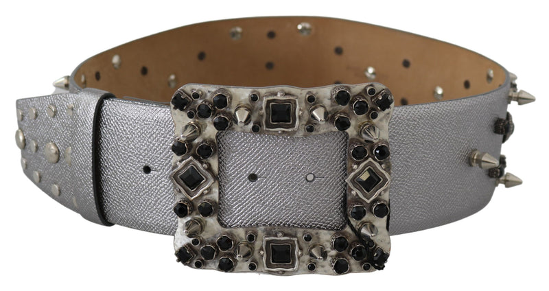 Superbe ceinture en cuir en cuir en argent