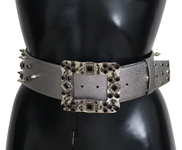 Superbe ceinture en cuir en cuir en argent