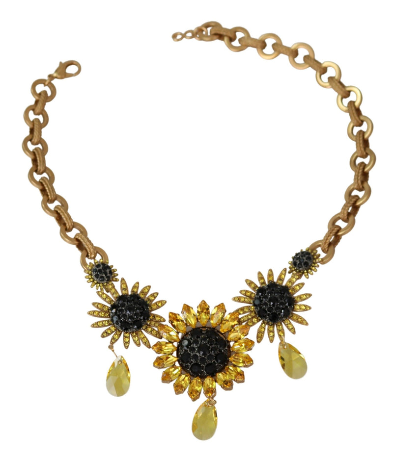 Collier de déclaration en cristal floral élégant