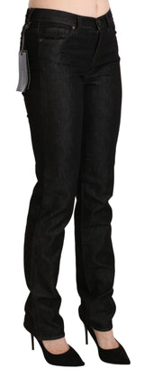 Jean skinny de taille noire chic