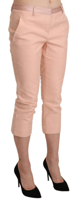 Pantaloni chic rosa magri rosa