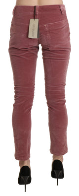 Pantalon skinny de taille rouge chic rouge