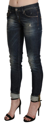 Jean cuit skinny bleu foncé chic