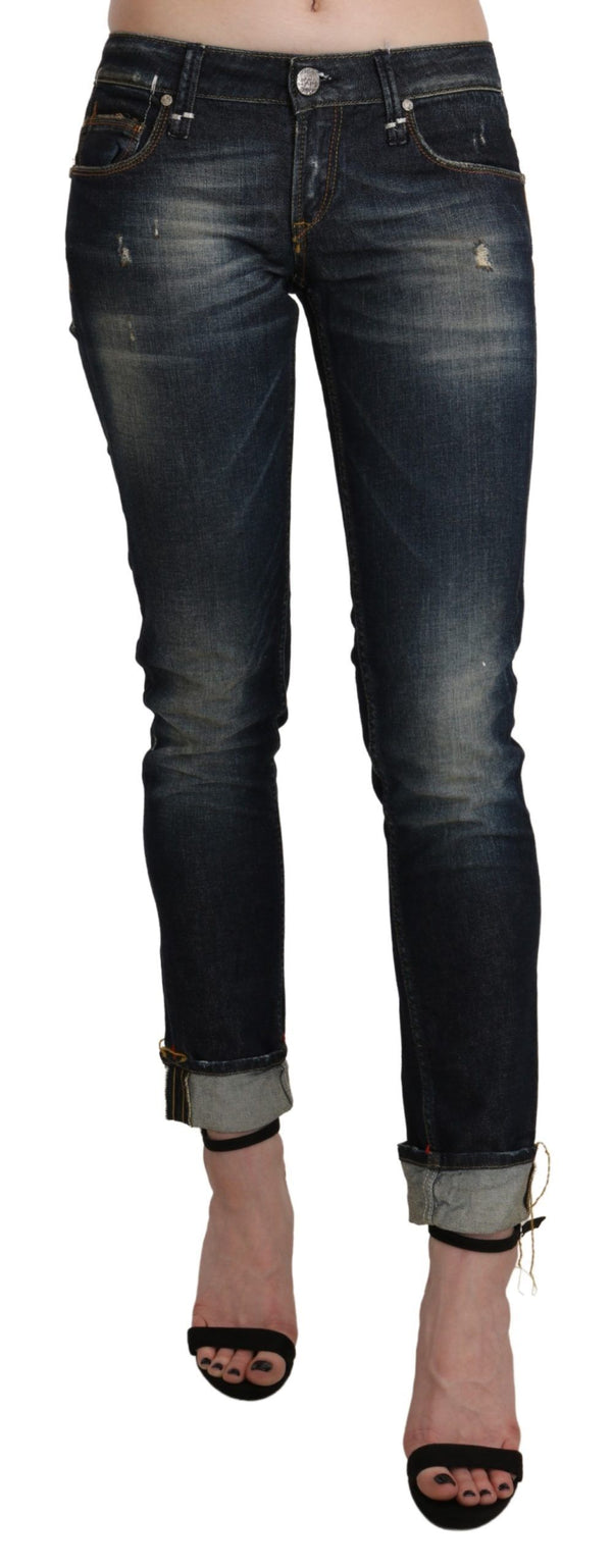 Jean cuit skinny bleu foncé chic