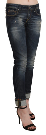 Jean cuit skinny bleu foncé chic