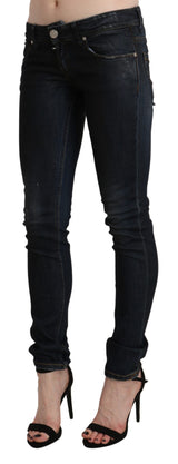 Jean noir skinny à taille basse chic