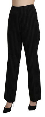 Elegante schwarze Hose mit hoher Taille