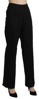 Elegante schwarze Hose mit hoher Taille