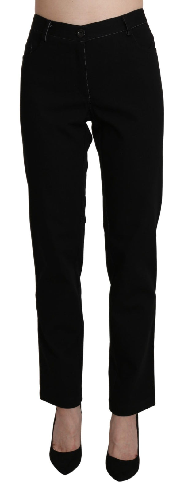 Pantalon noir droit élégant