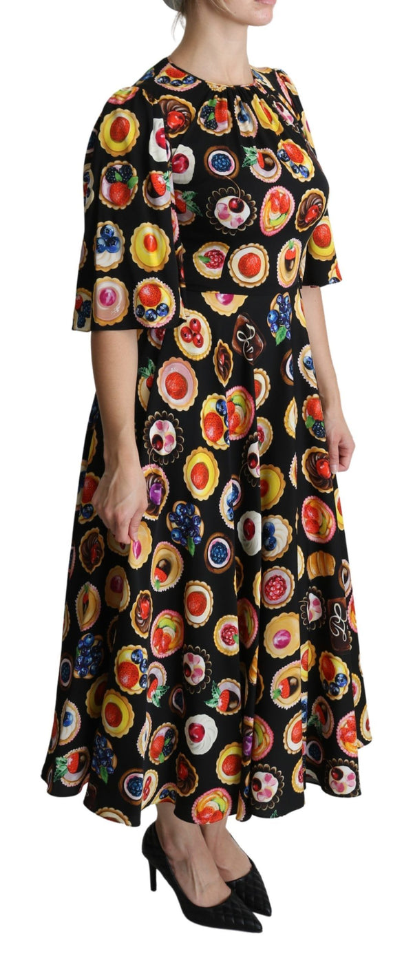 Chic Multicolor Maxi Desserts Εκτύπωση Φόρεμα