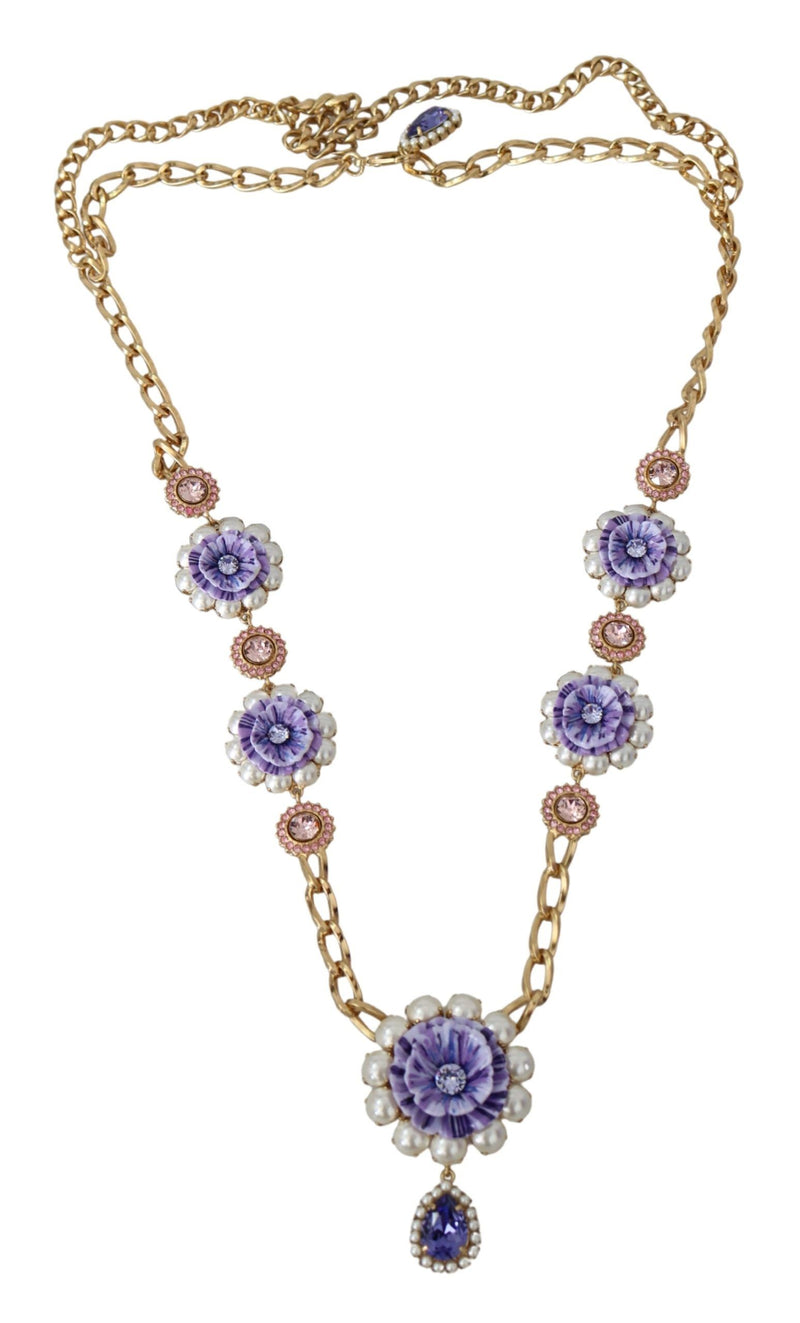 Collier à charme élégant avec motif floral