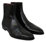 Elegant Black Leather Chelsea Boots