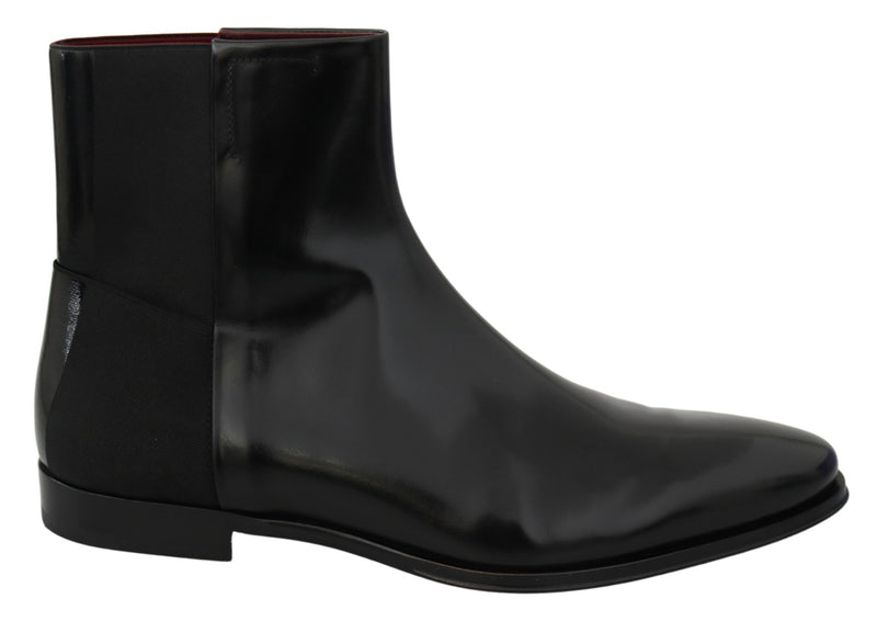 Elegant Black Leather Chelsea Boots