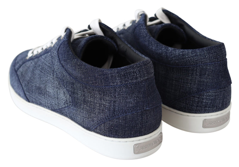 Chic Slip-on Blue Denim Wildleder-Turnschuhe