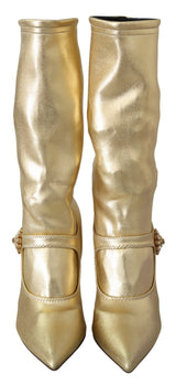 Elegante goldene Knöchelstiefel Socken mit Strasssteinen