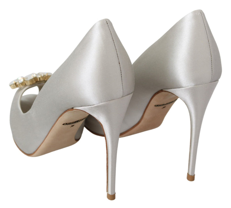 Crystal Crystal Peep Toe Silk Miscela tacchi