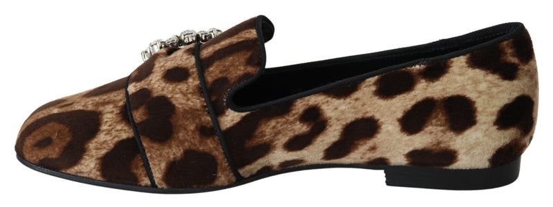 Leopardendruckkristall verschönerte Slipper