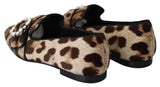 Mocasines de cristal de estampado de leopardo