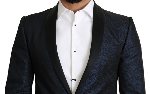 Elegante martini azul delgado fit blazer