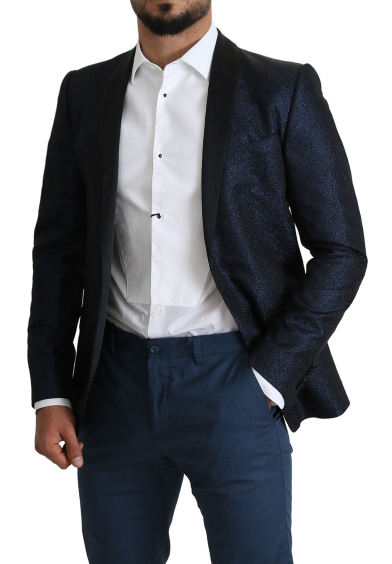 Elegante martini azul delgado fit blazer