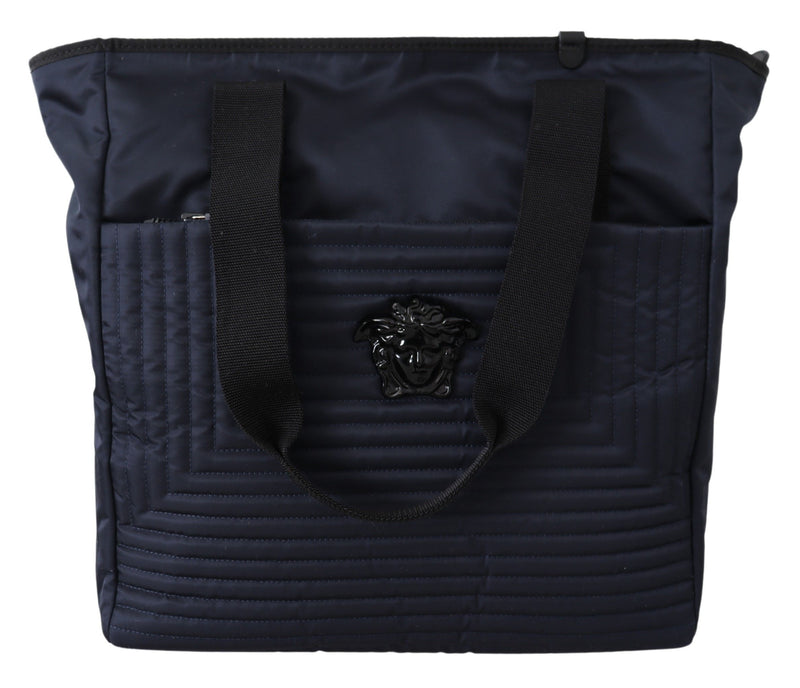 Elegante borsa in nylon blu