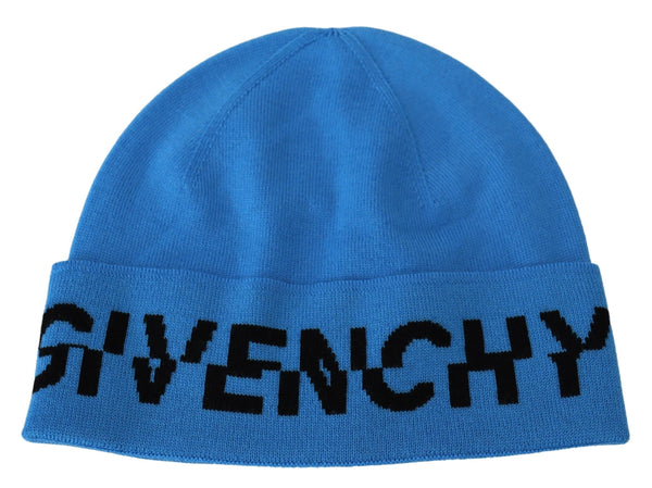 Beanie di lana chic con logo nero firmato