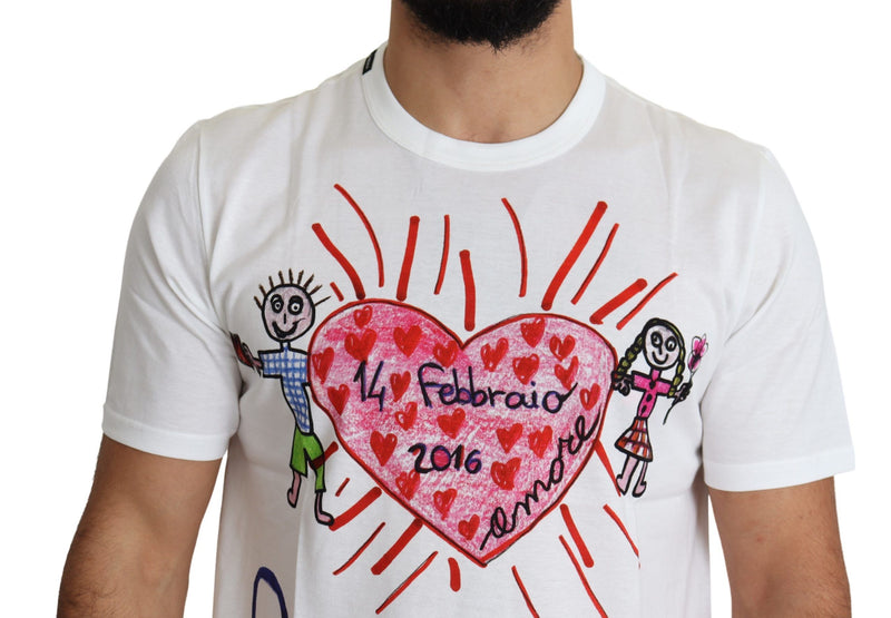 Tee Romantic Heart Stampa Equipaggio