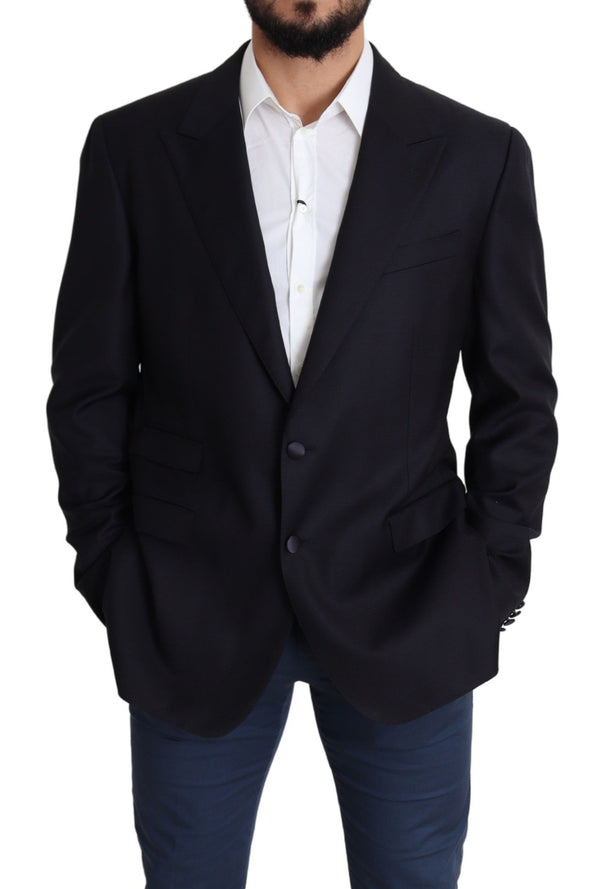 Blazer pour hommes en laine noire élégante