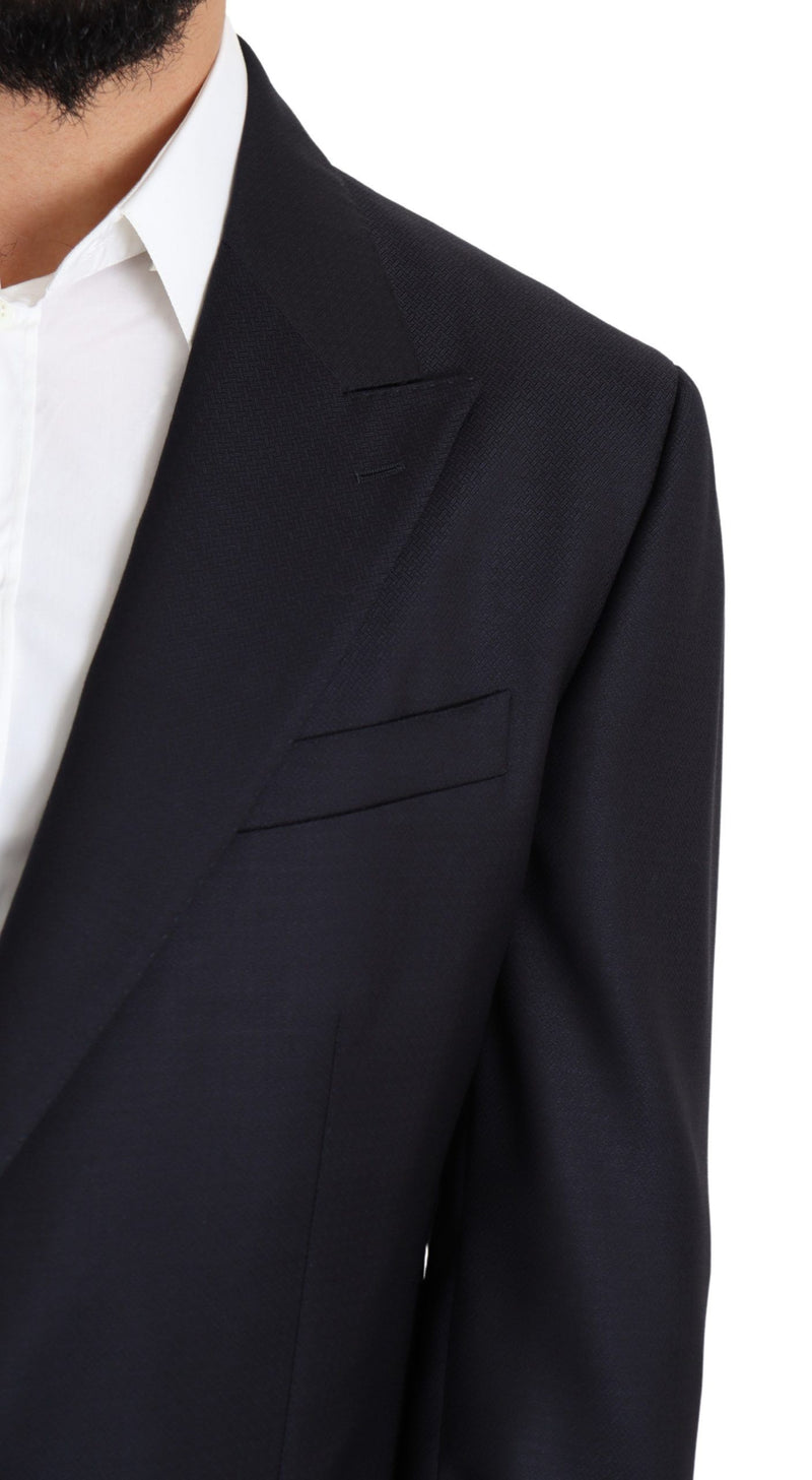 Elegante blazer de hombres de lana de vírgenes negros