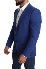 Squisita giacca blazer martini di lana blu