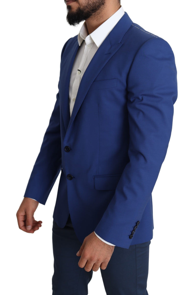 Εξαιρετικό Blue Wool Martini Blazer σακάκι