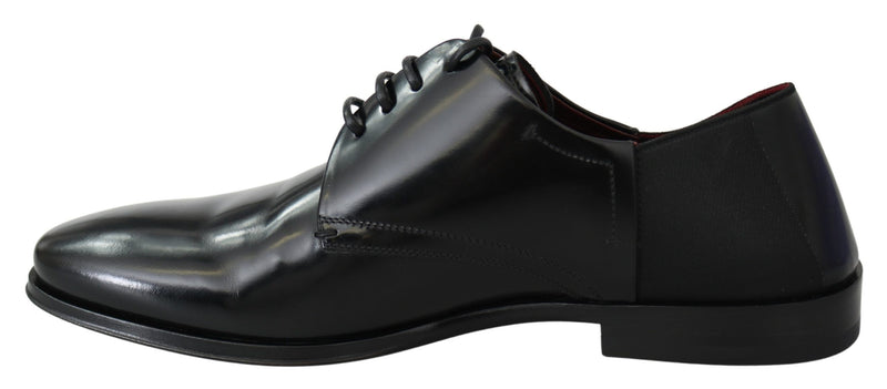 Eleganti scarpe derby in pelle nera