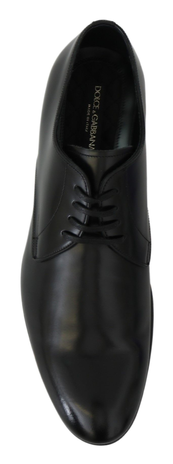 Elegante schwarze Leder -Derby -Schuhe