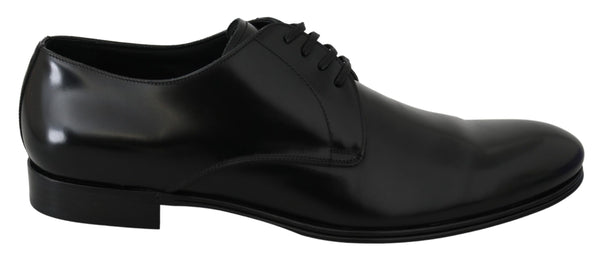 Chaussures de derby en cuir noir élégant