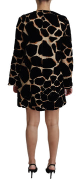 Chic Giraffe Print Shift Mini Vestido